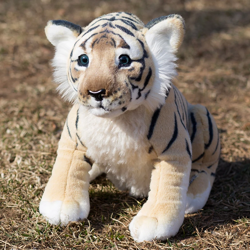 Envío Gratis simulación animales de Peluche Tigre Animal León y lionpard Peluche muñeca Kawaii algodón Brinquedo Juguetes Para Chi