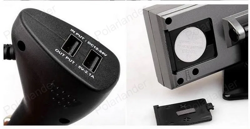 4 в 1 2.1A двойной USB светодиодный экран дисплей часы Вольтметр термометр Температура автомобильное зарядное устройство адаптер прикуривателя