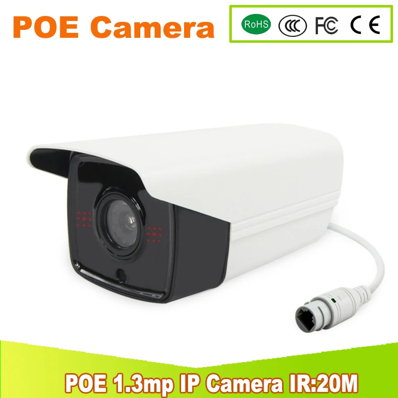 POE CAMERA 1 3MP IR 20M 2PCS LED New 48V 1 3MP HD Real POE IP