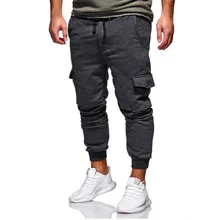 Shujin Mens Skinny Joggers Sweatpants Casual Male Fitness Bodybuilding Solid Pants Pocket Drawstring Long Trousers Plus Size