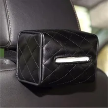 Автомобильный солнцезащитный козырек Сумочка для салфеток из искусственной кожи сиденье для стайлинга автомобиля Задняя ручка для мешка для хранения салфеток держатель сумка автомобильный органайзер для салфеток