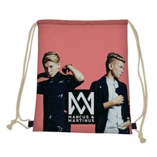 ThiKin Marcus And Martinus Drawstring Bag Men 3D Anime Print Casual Small Bagpack Gym Sack Rucksack Picnic Bag Storage Bag