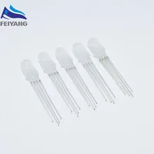 500 шт. 5 мм RGB светодиодный общий катод трехцветные излучающие диоды f5 RGB рассеянные