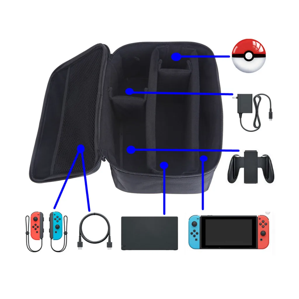 Portable Game Bags Game Storage Case For Poke Ball Plus Protective Handle Carry Case Cover Protective For Nintend Switch 614#2