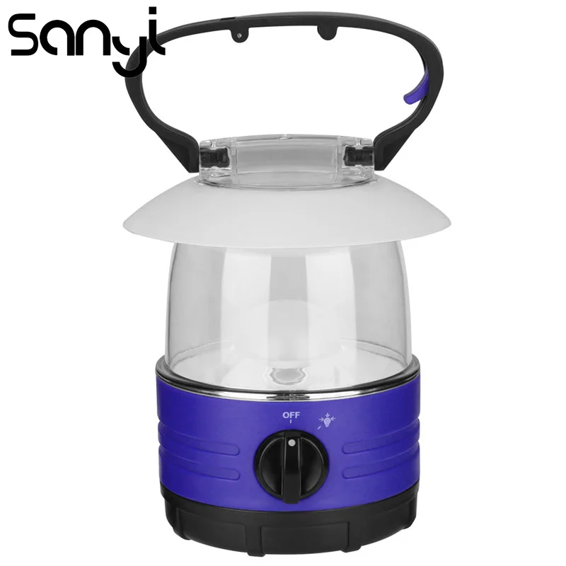 

SANYI Portable Lantern Tent Lamp Power by 4*AA Battery LED Bulb for Camping Hunting Hanging Light Drop Shipping