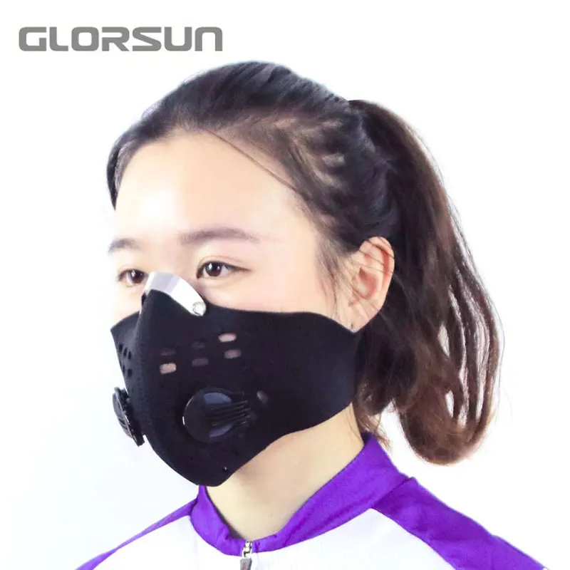 

GLORSUN custom washable riding sport smog anti air pollution mask neoprene anti pm2.5 motorcycle bike cycling mouth mask