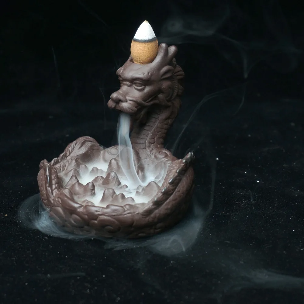 Статуя Дракона благовония горелка керамика сандаловое дерево Censer домашние
