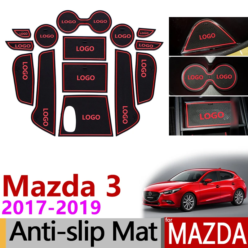 Противоскользящий резиновый коврик для воротника, подставка для Mazda 3 BN Axela, подтяжка лица, аксессуары, автомобильные наклейки, 14 шт