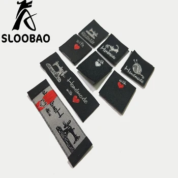 

Sloobao hand made labels DIY woven main label embroidered for garment clothes clothing bags shoes hats tag accessories washable