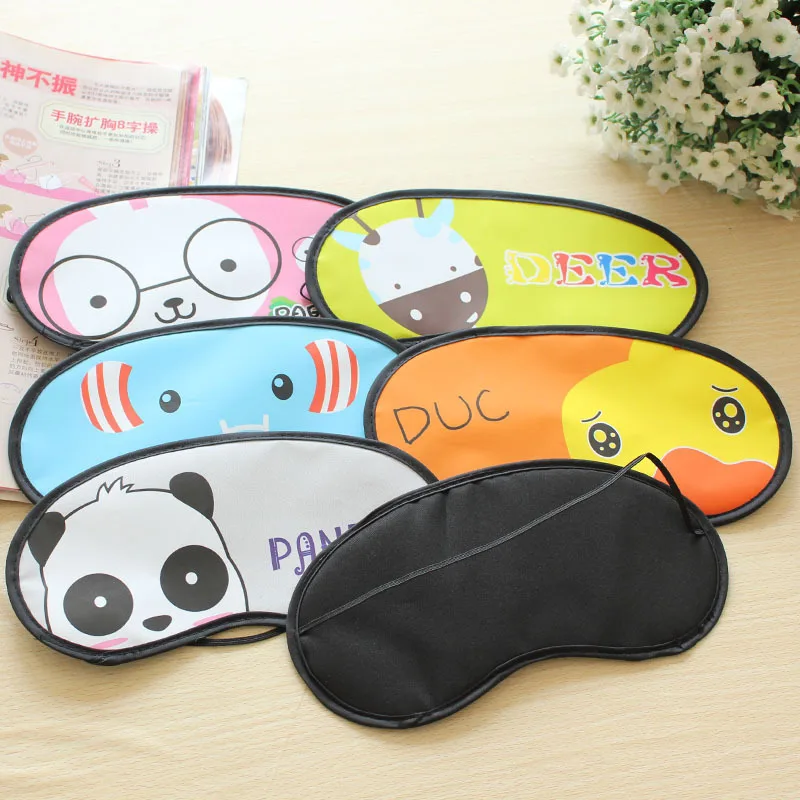 lovely cartoon animal printed blackout goggles travel rest sponge sleep