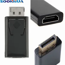 SOONHUA High Quality Display Port DP To HDMI Male to Female Adaptor Adapter Converter For 1080P HDTV PC TV Projector