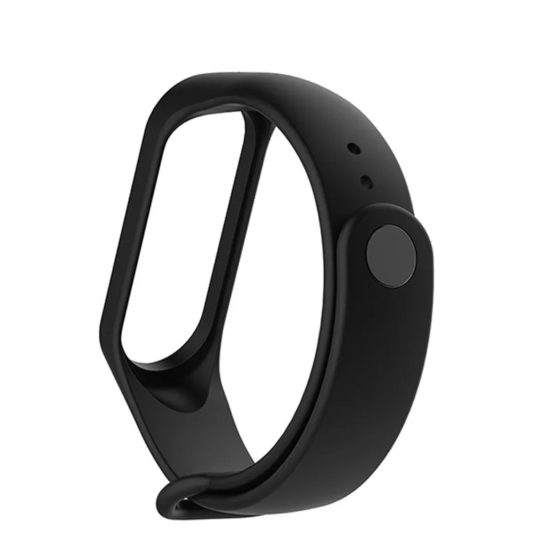 Rovtop браслет для Xiaomi mi Band 3 4 ремешок для часов Силиконовый ремешок для Xiaomi mi Band 3 4 ремешок браслет Z2 - Цвет: Black