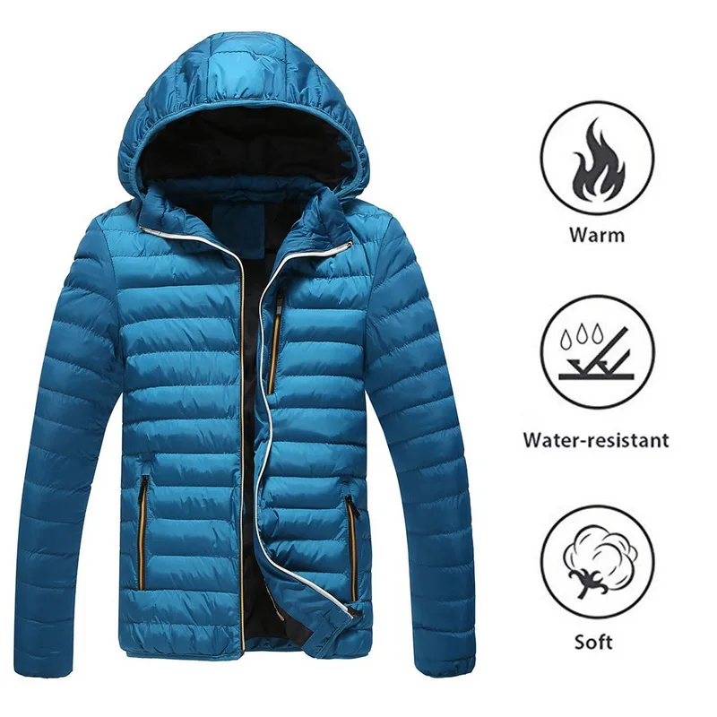 Pui men tiua 2019 мужская куртка-пуховик с капюшоном осенне-зимняя повседневная утолщенная тонкая флисовая теплая куртка уличная мужская куртка