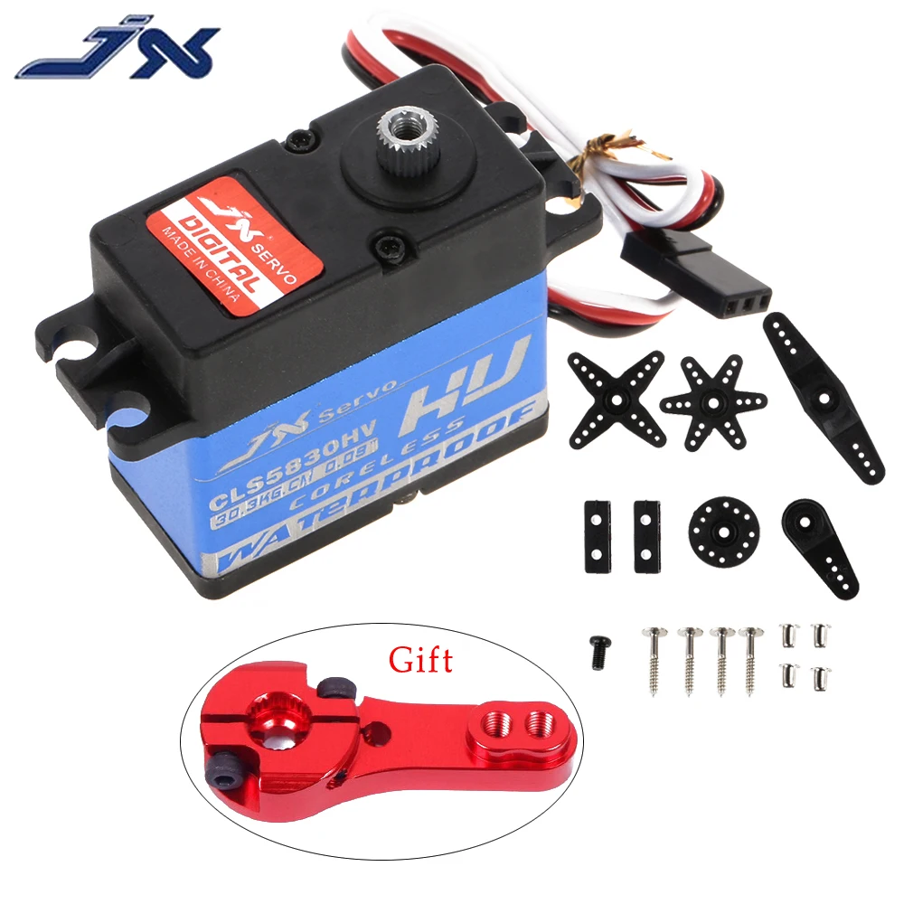 

JX CLS5830HV 30KG Full waterproof 8.4V coreless 0.09 sec servo for 1/10 RedCat HPI Baja 5B SS 1/8 RC car Crawler buggy