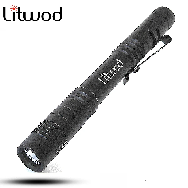 

Z90Litwod Mini Penlight Q5 1000LM LED Flashlight Torch Pocket Light Waterproof Lantern AAA Battery Powerful For Camping