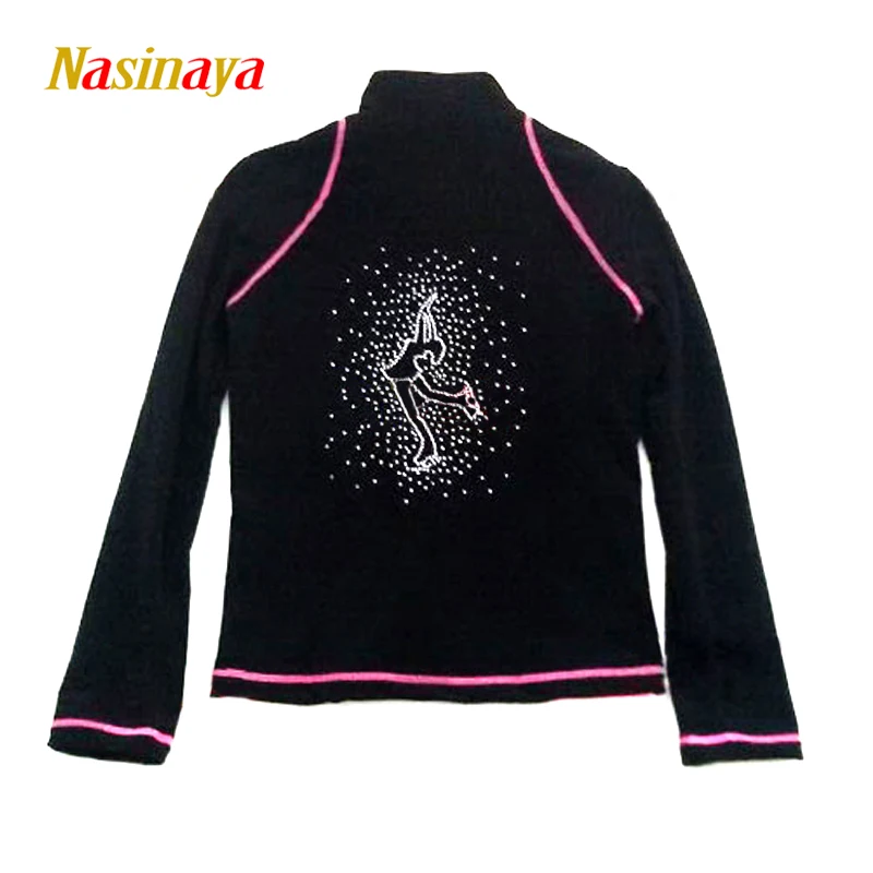 

Customized Figure Skating Jacket Zippered Tops for Girl Women Training Competition Patinaje Ice Skating Warm Fleece Gymnastics 9