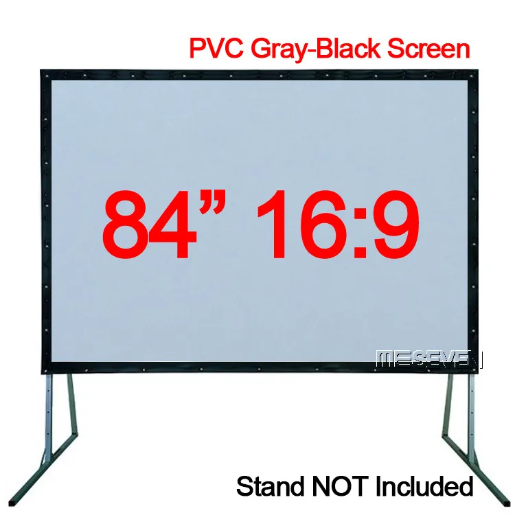 180/" 16:9 Canvas Fabric Portable Fast Fold Outsides Projector Projection Screen