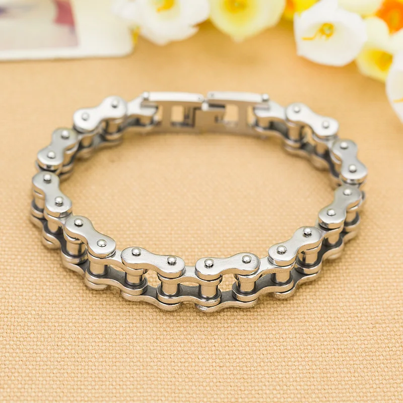 Bracelet Chaîne Homme Acier Inoxydable épais - Style Punk Streetwear Avec Mousqueton - Unisexe