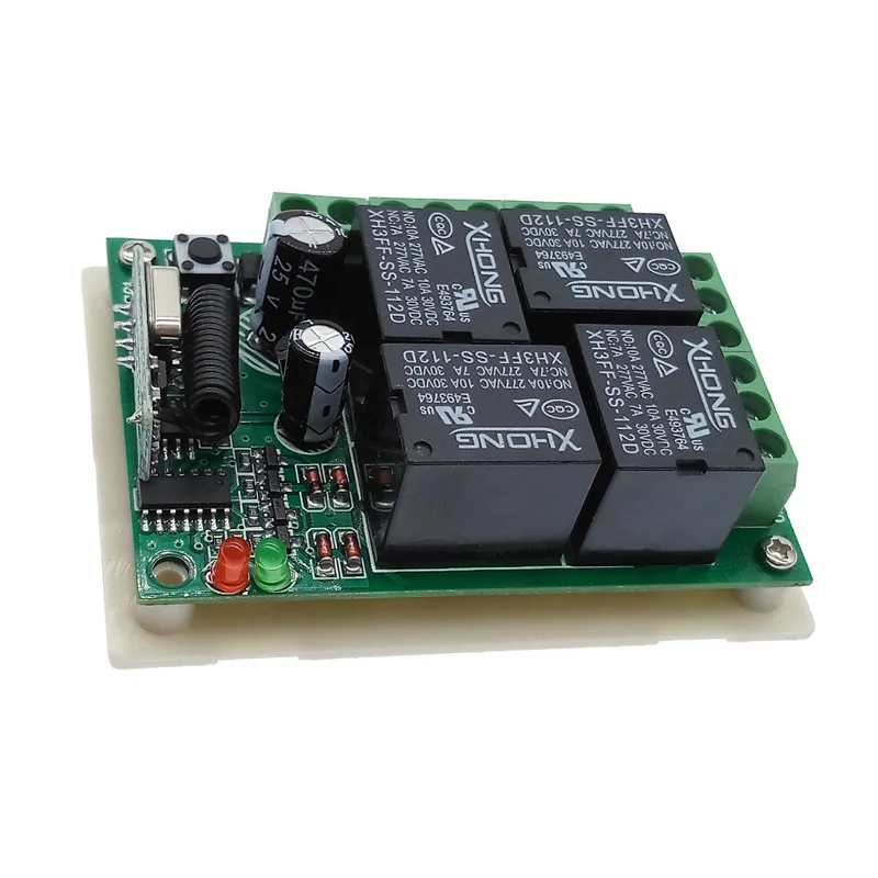 4 способа беспроводной пульт дистанционного управления Переключатель 433 МГц DC 12V Модуль приемника радиорелейной линии RF 4NO+ 4NC контроллер