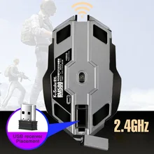 Новая горячая беспроводная мышь Бесшумная эргономичная, игровая мышь 7 клавиш RGB подсветка 2400 dpi для ноутбука NV99