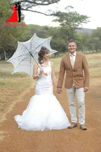 2017 New Real Lace Mermaid Wedding dresses Backless Mermaid Bridal Gown for Wedding party dresses