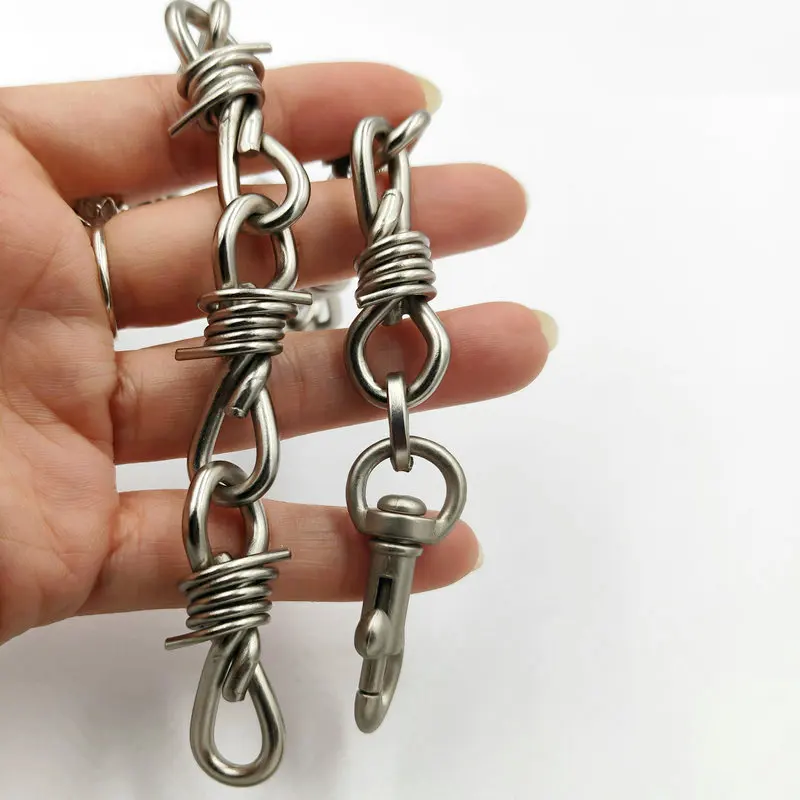 Ожерелье с шипами и прямым замком для мужчин женщин цепь ручной работы в стиле 1IMG20190327160711