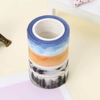 

Mountain Design 15mmx7M DIY Paper Sticky Adhesive Sticker Decorative Washi Tape Nov-26A