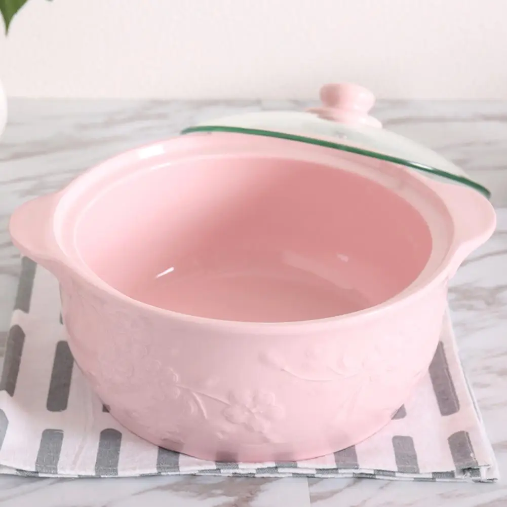 2 шт./компл. классический Керамика горшок используется на плиту Пособия по кулинарии горшок Синий 3.3L+ розовый 1.6L тушения кастрюля для супа посуда