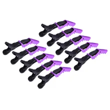 10 шт. фиолетовая салонная заколка для волос Нескользящие зажимы для волос аллигатора заколка для стрижки Заколка-заколка одинарный зубец аксессуары для парикмахерских