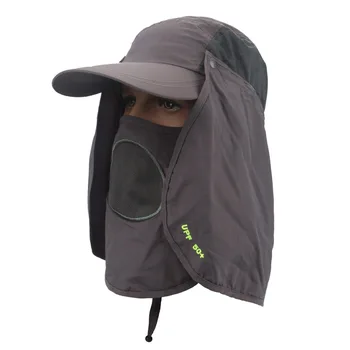 

Mounchain Sun hat UV 50+Protection Outdoor Flap Cap with Removable Sun Shield and Mask for Fishing Hiking Garden Sun Shield Mask