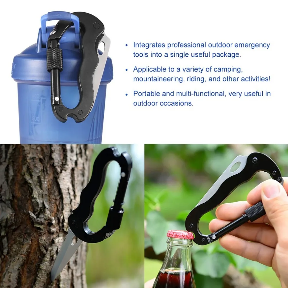 High Quality 5 In 1 Outdoor Survival Steel Camping Climbing