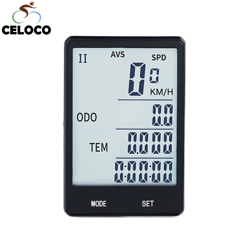 

2.8'' Large Wireless Bike Computer Cycling Speedometer Sensor Odometer Rainproof Bicycle Measurable Temperature Stopwatch Gps