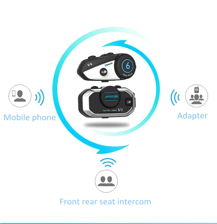 2 шт VIMOTO V8 мотоциклетный домофон Bluetooth шлем гарнитура BT переговорные Moto Intercomunicador+ мягкий микрофон