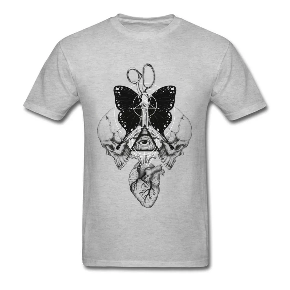 Mens On Sale Birthday Tops & Tees Crew Neck VALENTINE DAY 100% Cotton T-shirts Printed On Short Sleeve Remona Spell Tshirts Remona Spell grey