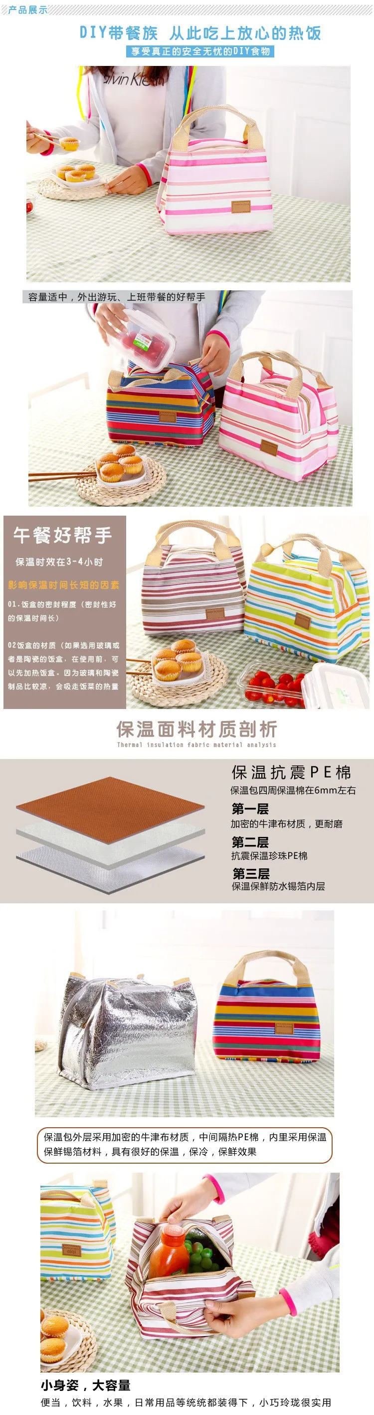 Colorful Striped Oxford Cloth Insulated Thermal Cooler Bag Lunch Bag For Adult Women Girls Packed Picnic Food Tote Bag Bag Skull Bag Childbag Hiking Aliexpress Colorful Striped Oxford Cloth Insulated Thermal Cooler Bag Lunch Bag For Adult Women Girls Packed Picnic Food Tote Bag Bag Skull Bag Childbag Hiking Aliexpress