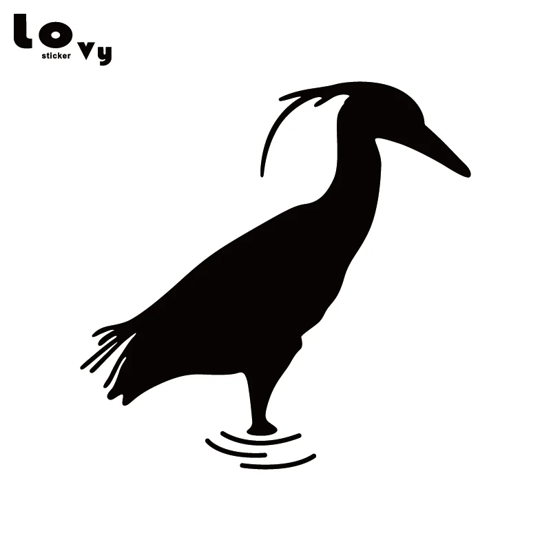 Cartoon Animal Egret Bird - Heron Vinyl Car Sticker Bumper Window Decal Accessories CA1138 | Автомобили и мотоциклы