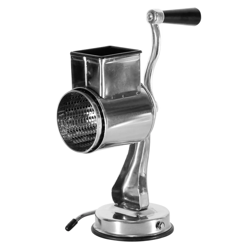 

Rotary Cheese Grater Food Mills With Suction Base Cup & 1 Drum Blade for Cheese Grating and Nut Grinder