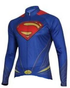 Супер герой, зимний комплект для велоспорта, мужская термо флисовая одежда для шоссейного велосипеда, одежда для горного велосипеда, спортивная одежда, теплый костюм, комплект - Цвет: Only jersey