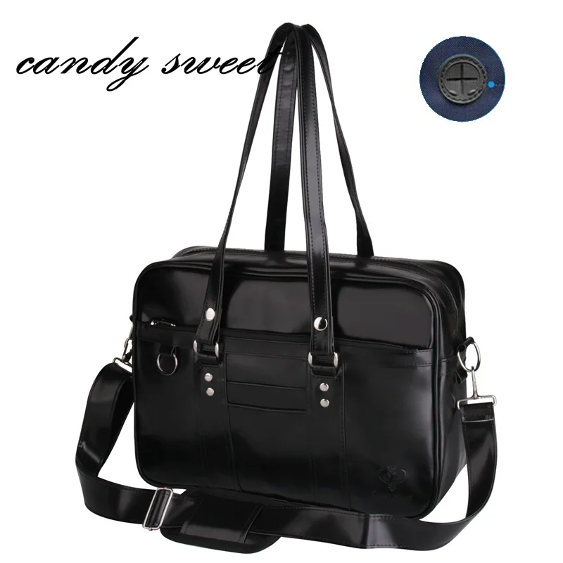 Embossed Japanese School Handbags High College Students Uniform Bag