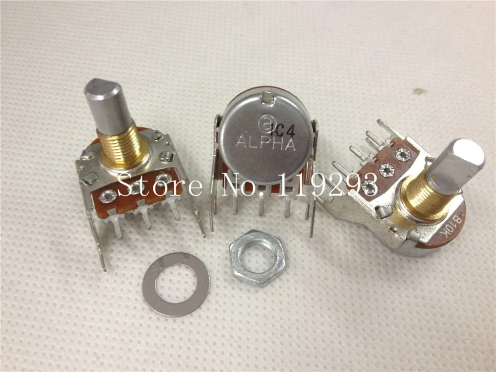 [BELLA]Taiwan ALPHA 16 потенциометр с одним соединением ось подставкой 10 шт./лот|axle lock|axle