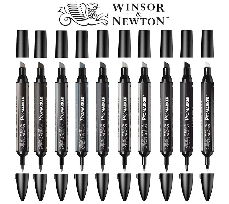 Winsor & Newton Promarker Twin Tip Graphic Marker Pens 172 Full Colors -  Paint Brushes - AliExpress
