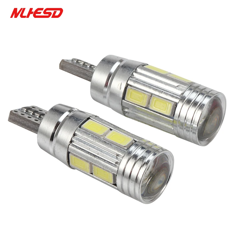 

2Pcs T10 W5W LED Bulbs 10SMD CANBUS OBC Error Free LED Lamp 501 dash Car LED bulbs interior Auto Lights Source parking 12V