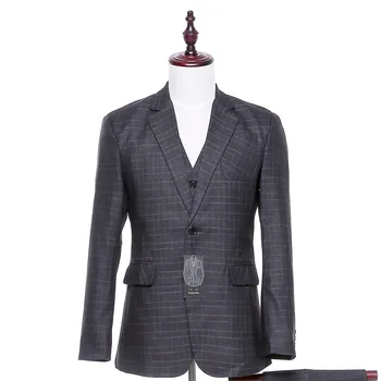 

New Formal Men Suit Jacket Casual Two Button Plaid Pattern Blazer Elegance Wedding High Quality Business Suits Jacket CUSTOM