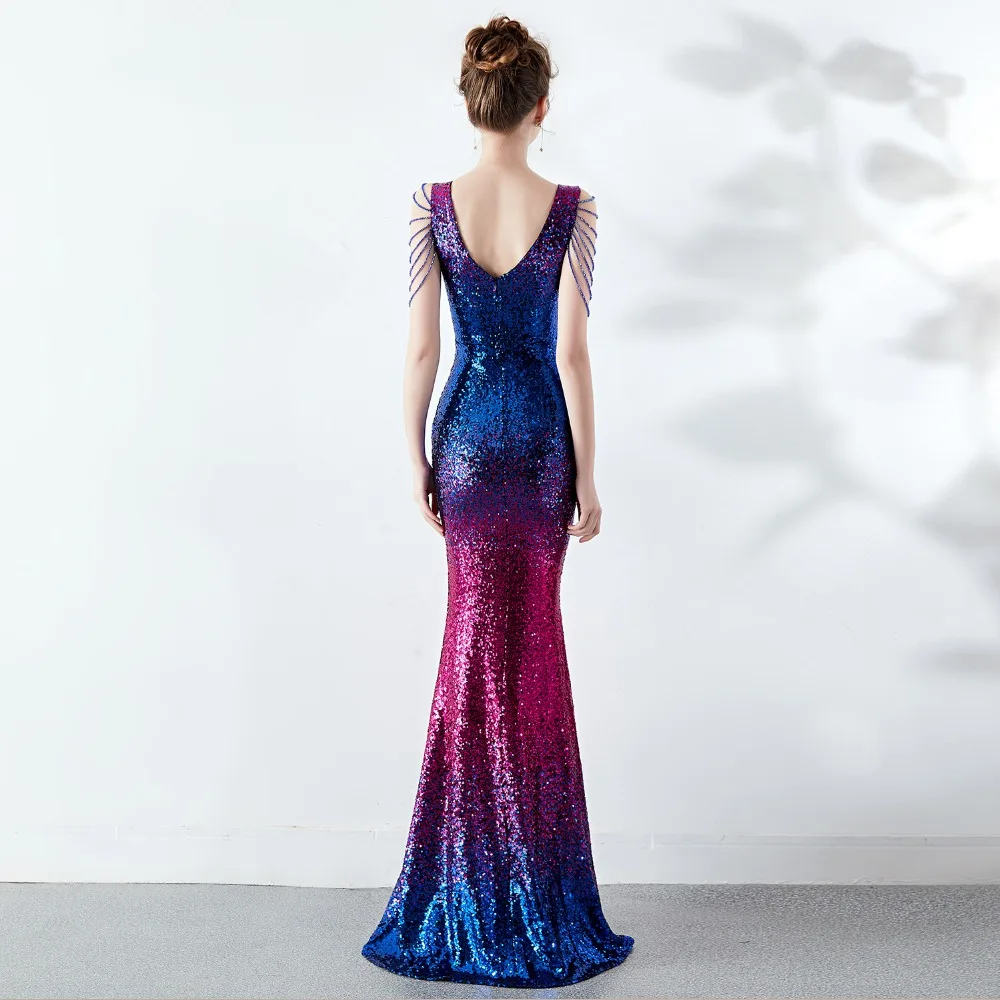 Summer Dress Party long crystal diamond rhinestone dress sexy slim women party dress annual meeting host party club wear (7)
