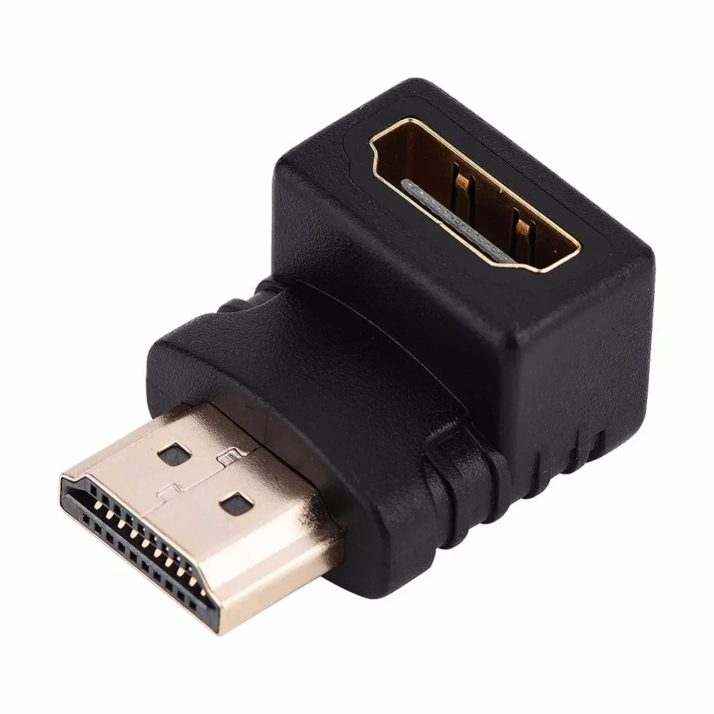 HDMI Cable Adapter Converters 90 Degree Angle HDMI Male to HDMI Female for 1080P HDTV Cable Adaptor Converter Extender