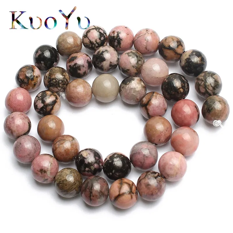 Aliexpress.com : Buy Natural Black Lace Rhodonite Stone Beads Round ...