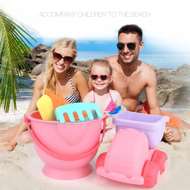 

New Children's Portable Sand Castle Toys Sand Digging Tools Baby Digging Sand Water Playing Playing Model Toy Suit