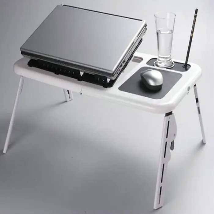 

Portable folding laptop table multifunctional bed lazy stents  Laptop Notebook Table Desk Stand Bed Tray with double  fan