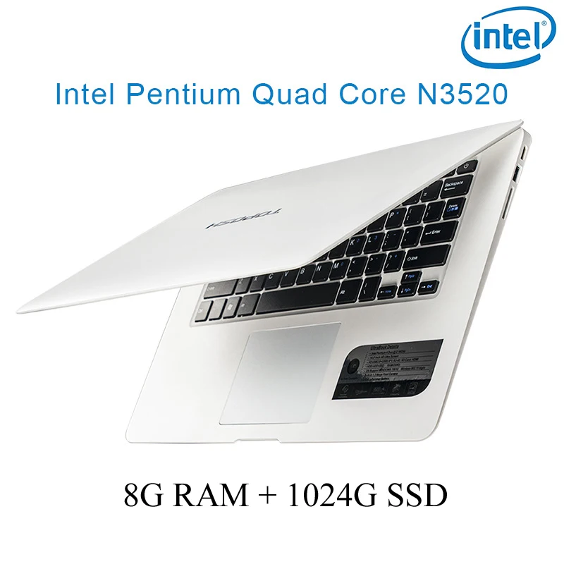 

white 8G RAM 1024G SSD Intel Pentium N3520 14" laptop notebook keyboard and OS language available for choose