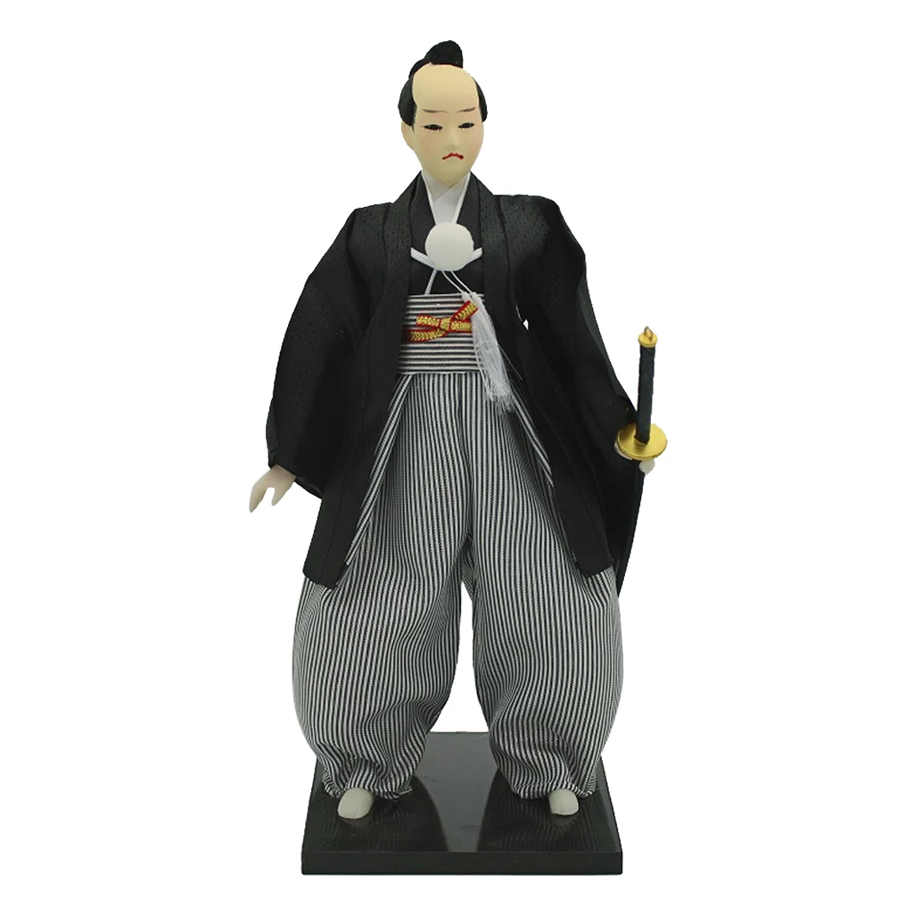 12'' Delicate Post-Modern Japanese Samurai Male Doll Figure Oriental Model Home Decoration Collection